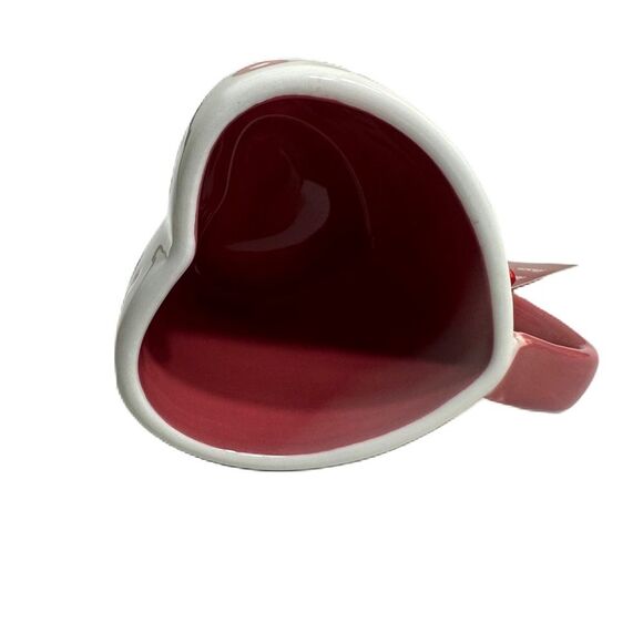 Lang Pink XOXO Heart Shape Mug Coffee Mug Painted By Hand. - Picture 2 of 11